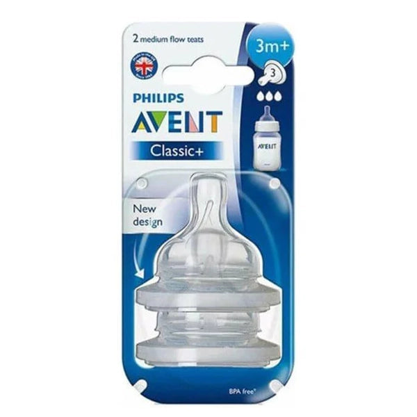 Avent Classic Teats 3 Holes 3+m 2 Pcs