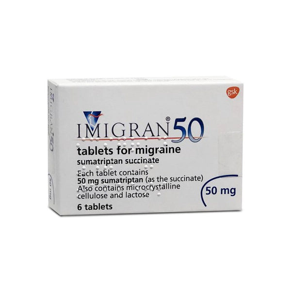 Imigran 50mg Tablets 6's