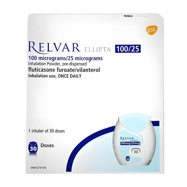 Relvar Ellipta 100/25mcg 1x30 Dose Vial