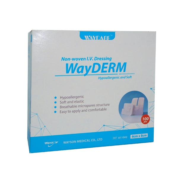 Waycare Non Woven I.v Dressing Wayderm 6*8 Cm 100 Pcs