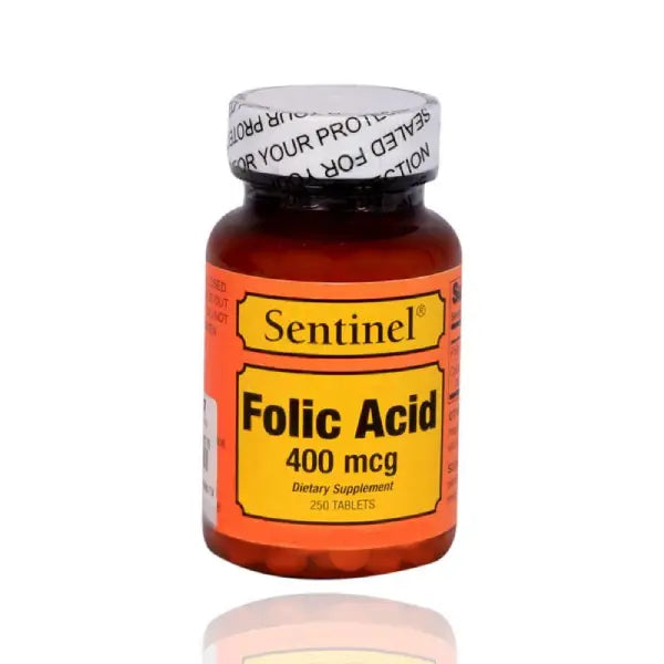 sentinel folic acid 400mcg tab 250's