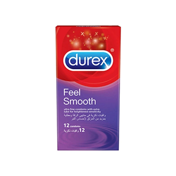 Durex Feel Smooth Ultra Fine With Extra Lube Condom 12 Pieces