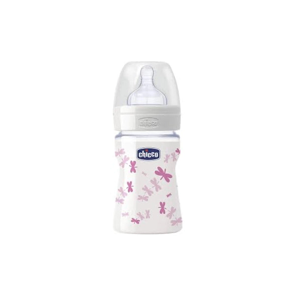Chicco Bottle Wb Glass Deco Grl 150 Norm Sil