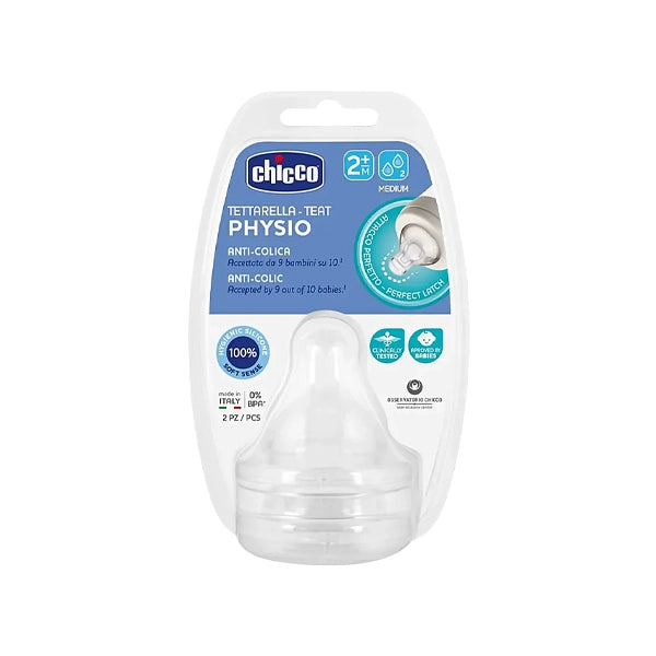 Chicco Wb Teat 2m+ Adj Sil 2 Pieces