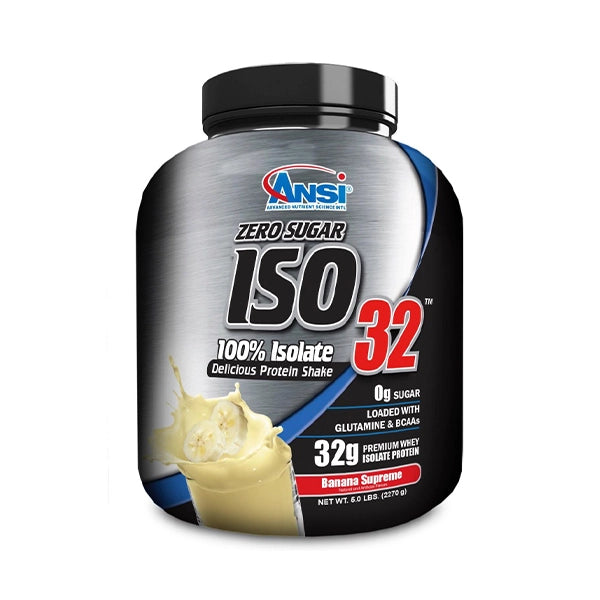 Ansi 32 Banana Supreme Free Sugar 100 % Isolate 5 Lbs - Muscle Recovery - Ansi