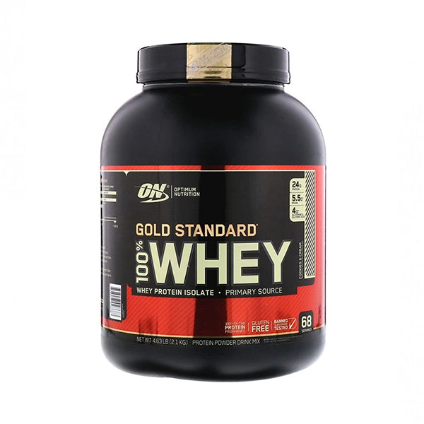 Optimum Nutrition Gold Standard 100% Whey 5lb Cookies &amp;amp; Cream - Muscle Recovery - Optimum Nutrition