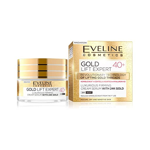 Eveline Gold Lift Expert 40+ Cream Serum With 24k Gold