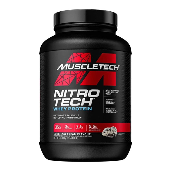 Muscletech Nitrotech Cookies And Cream 4 Lbs - Muscle Recovery - Muscletech