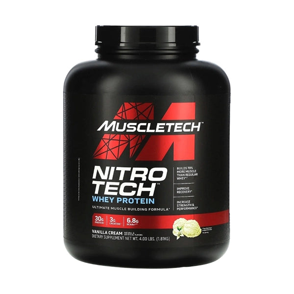 Muscletech Nitrotech Vanilla Cream 4 Lbs - Muscle Recovery - Muscletech