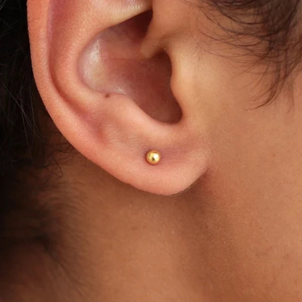 Tiny Class Gold Plated Earrings 