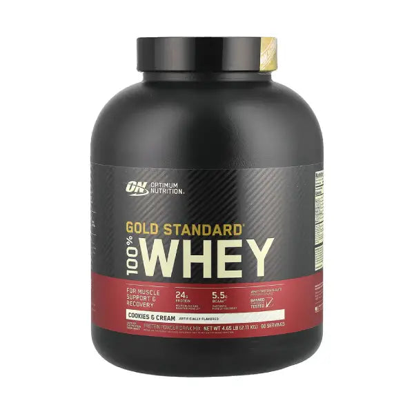 Optimum Nutrition Gold Standard 100% Whey 4.65Lb Cookies &amp;amp; Cream - protein - Optimum Nutrition