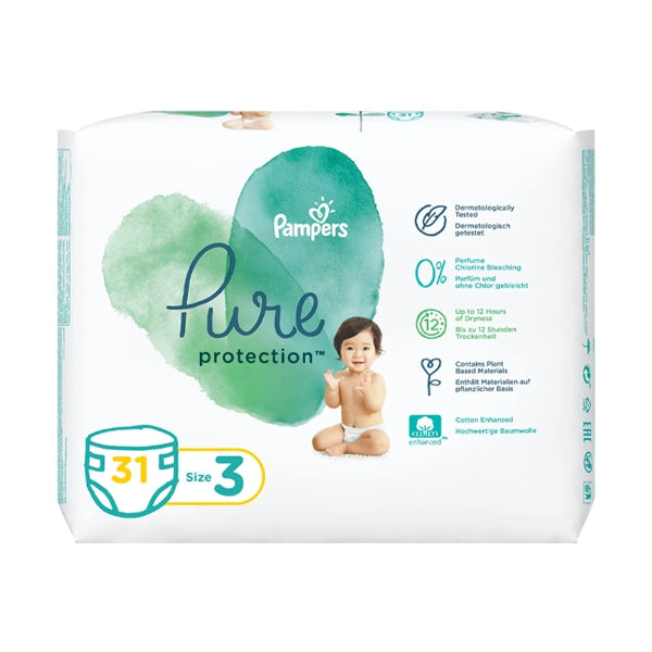 Pampers Pure Protection Size Three 31 Diapers