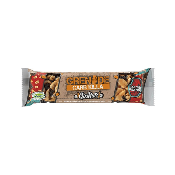Grenade Carb Killa Go Nuts Protin Bar Salted Penut 60g - Workout Recovery - Grenade