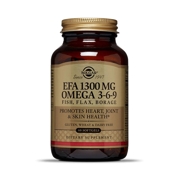 Solgar Efa 1300mg Omega 3-6-9 Fish Flax Borage 60 Cap