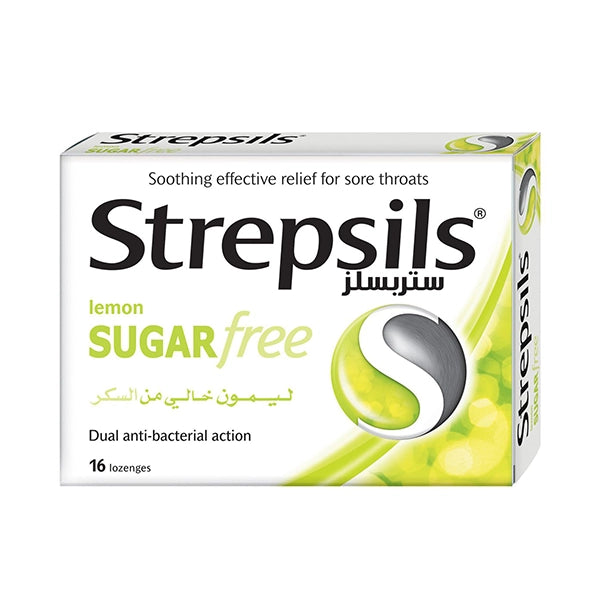 Strepsils Lemon Sugar Free 16 Lozenges