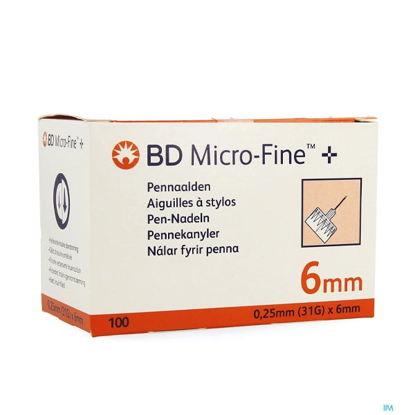 Bd Pen Needles 31g X 6mm 100's