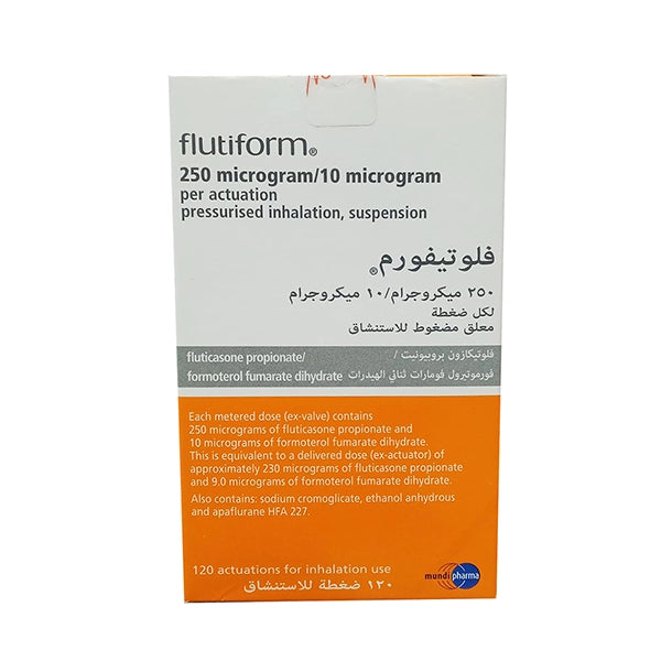 Flutiform 250mcg/10mcg 120's Inh.