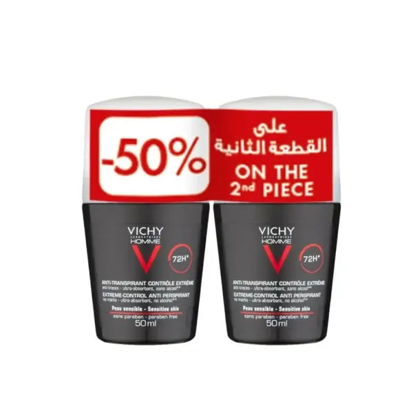 Vichy Homme Extreme Control Deo Roll On (offer Pack)