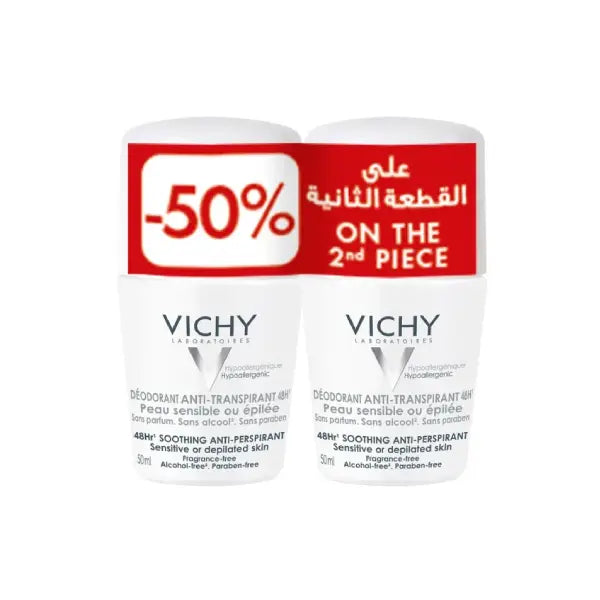 Vichy Deo Roll On White Cap Offer Pack