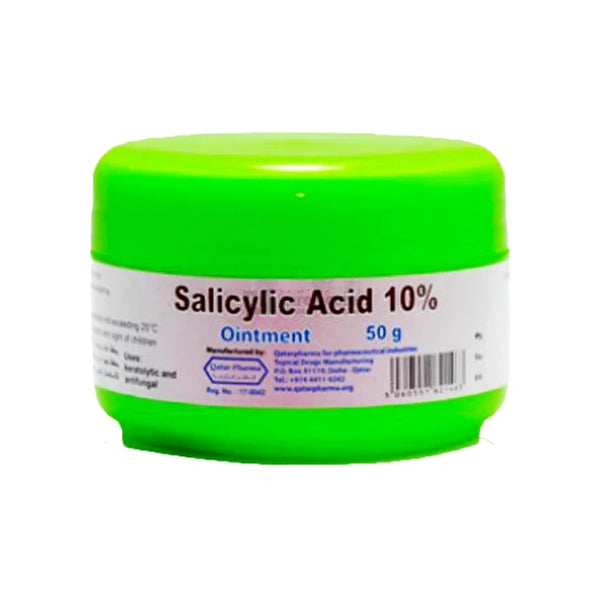 salicylic acid 10 ointment jar 50gm - skincare - Qatar Pharma