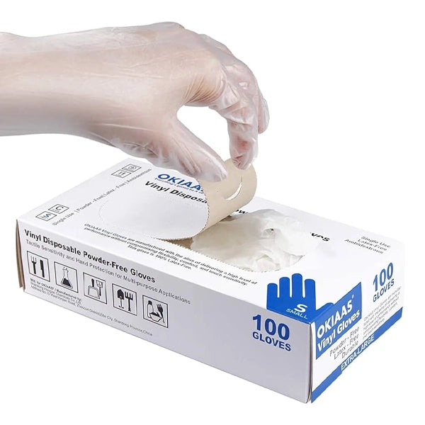 Saf Vinyl Disposable Gloves 100 Pieces (l)