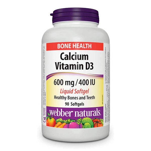 Webber Naturals Calcium With D 600-400mg Sg 90 Cap