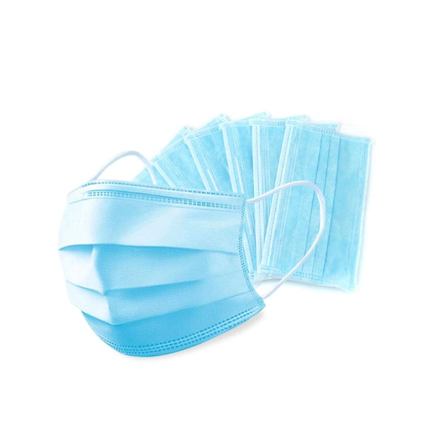 Nbk Face Mask 3ply Blue 50's