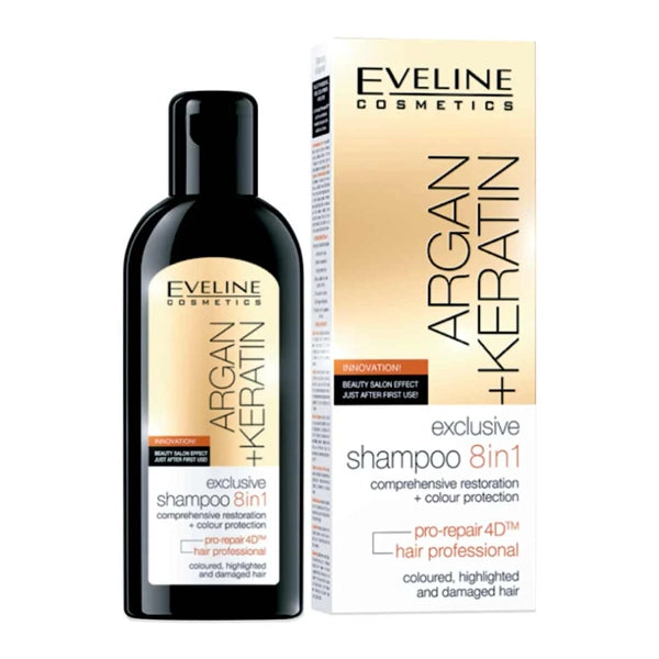 Eveline Argan &amp; Keratin Shampoo 8 In 1  150ml