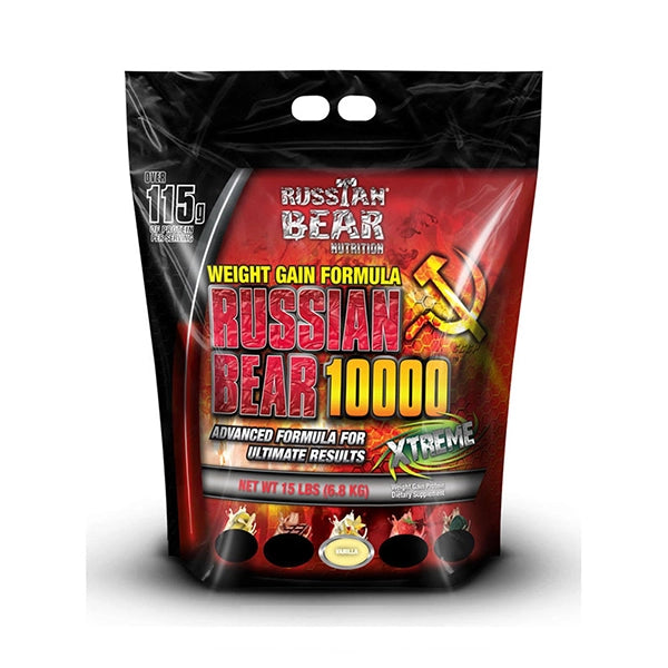 Russian Bear Nutrition 10000gm Gainer 15lb Vanilla An103 - Muscle Growth - Russian Bear Nutrition