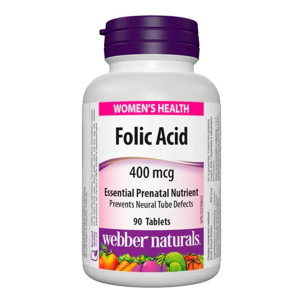 Webber Naturals Folic Acid 400mg 90 Tablets