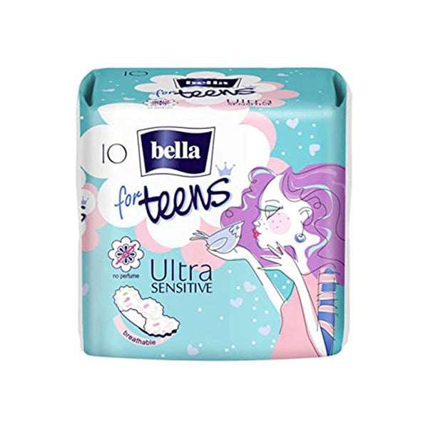 Bella Sanitary Pads Teens Ultra Sensitive 10 Pieces