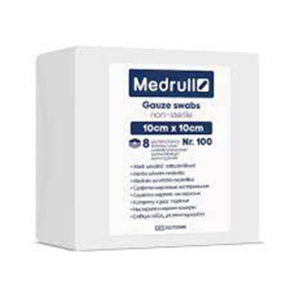 Medrull Gauze Swab Non-woven 10cmx10cm 4ply Nr.100