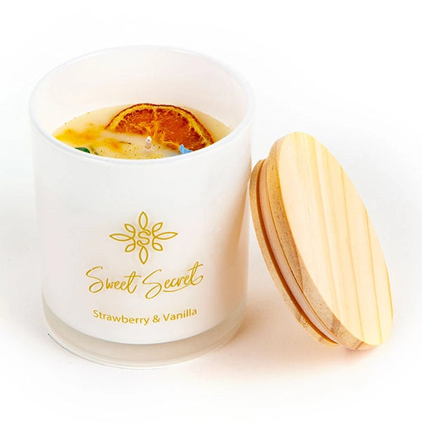 Soy Wax Scented Candle Strawberry &amp; Vanilla