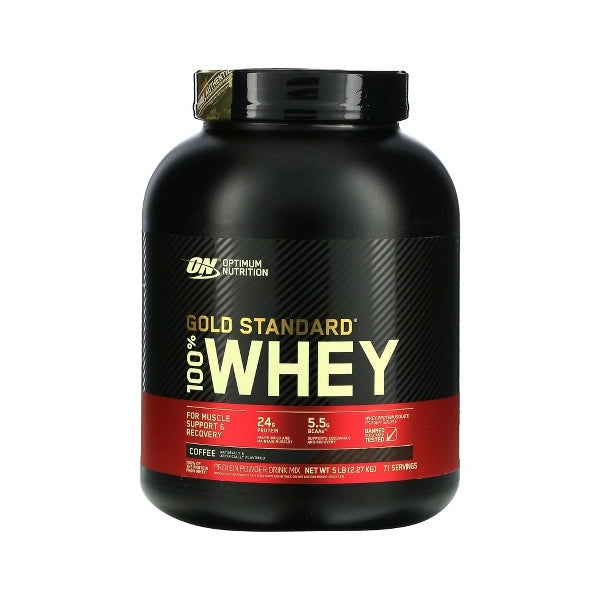 Optimum Nutrition Gold Standard 100% Whey 5lb Coffee - Protein Shake - Optimum Nutrition