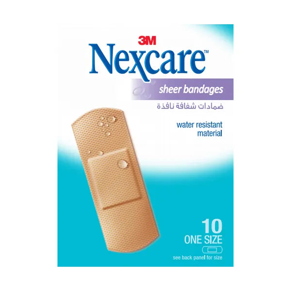 Nexcare Plastic Sheer Bandages 72x25 Mm 10's