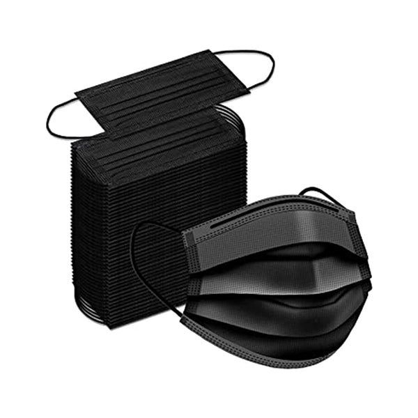 Covi Care Disposable Face Mask Black Adult 50's