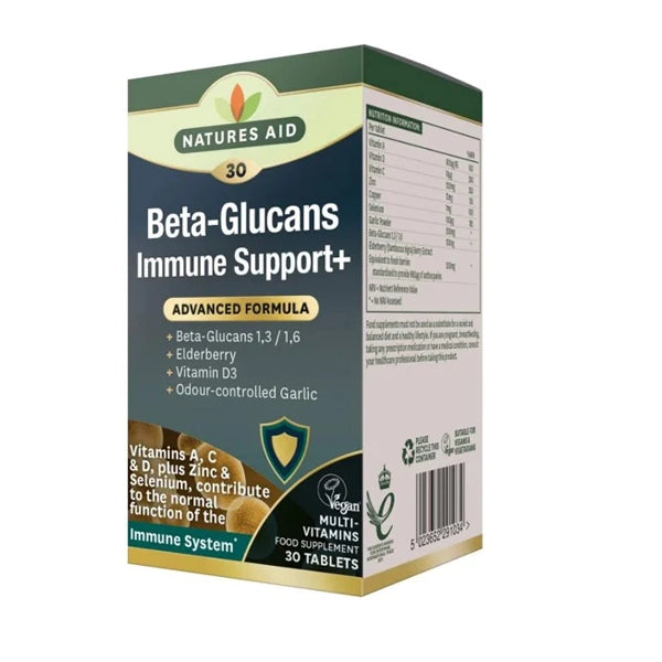 Natures Aid Beta Glucans Immune Support 30 Tab