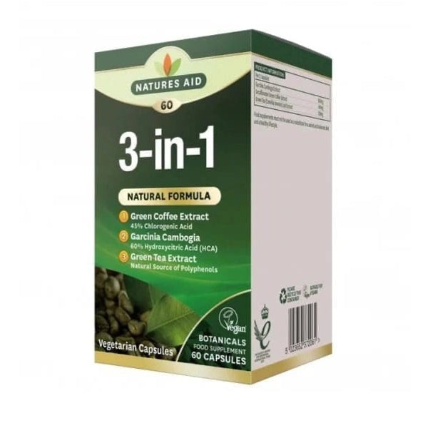 Natures Aid 3 In 1 Fat Burner 60 Cap