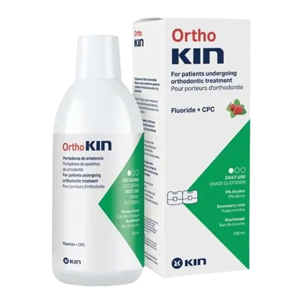 Kin Ortho Strawberry Mint Mouthwash 500ml