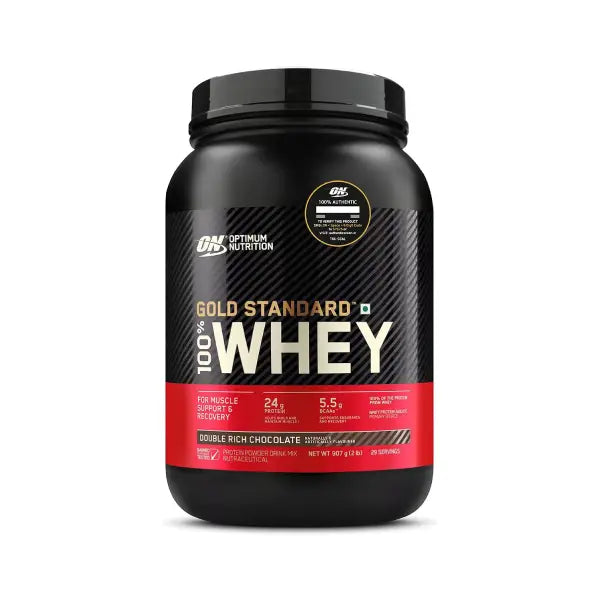 Optimum Nutrition 100% Whey Gold Protein Double Rich Chocolate 2 Lb - Muscle Building - Optimum Nutrition