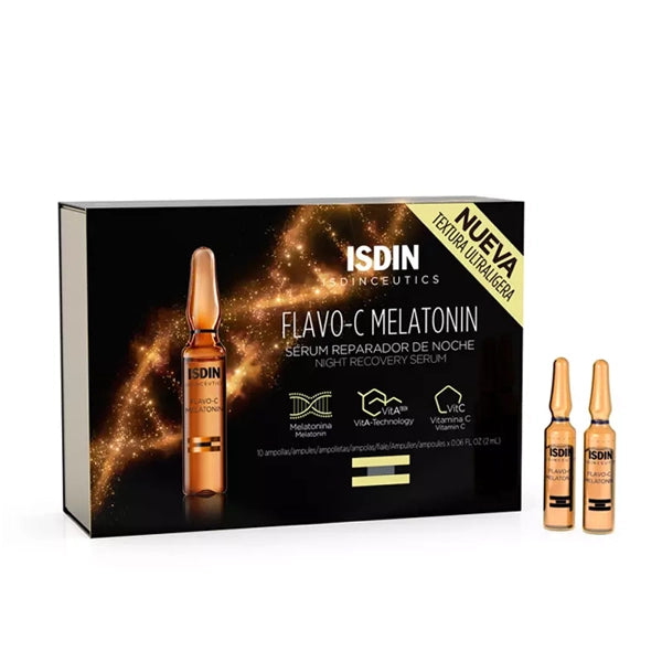 Isdin Flavo C Melatonin Night Recovery Serum  10 Amp