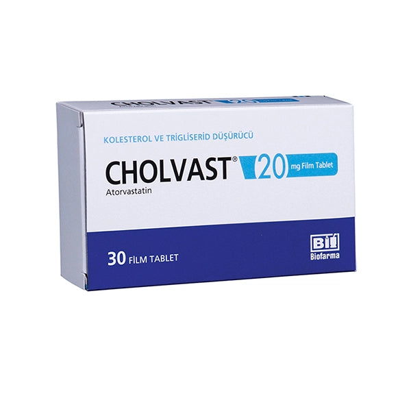 Cholvast 20mg Tab 30's
