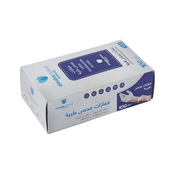 Almaha Latex Gloves X-large   100 Pcs