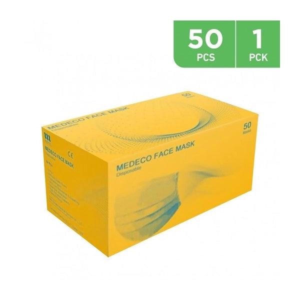 Medeco Disposable Face Mask 50's