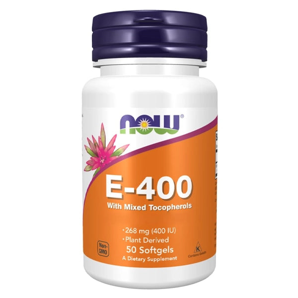 Now Vitamin E 400 Iu 50 Softgels