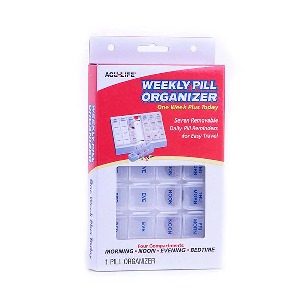 AcuLife Pillbox 1 Week + Today White