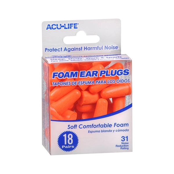 AcuLife Foam Ear Plugs 18 Pairs