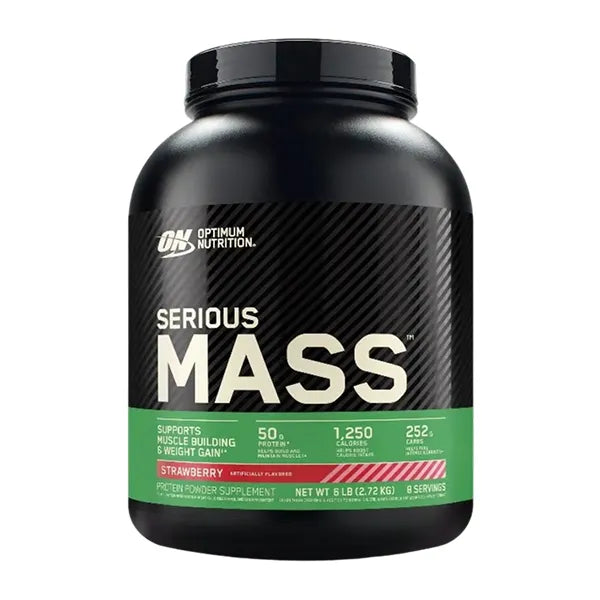 Optimum nutrition serious mass 6lbs strawberry 