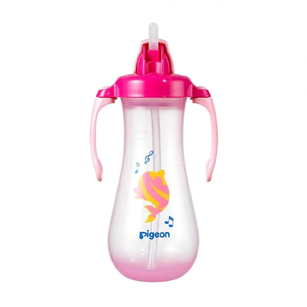 Pigeon Tall Straw Bottle Pink