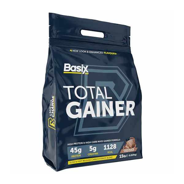 Basix Total Gainer Chocolate Chunk 15 Lbs - Muscle Growth - Basix